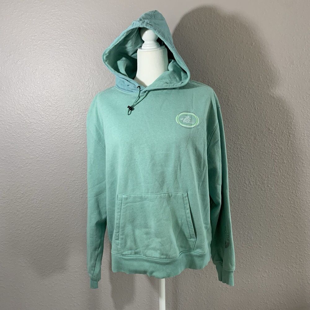 North Face Women's Mint Green  Hoodie Sweatshirt Wind Resistant Hood‎ Medium